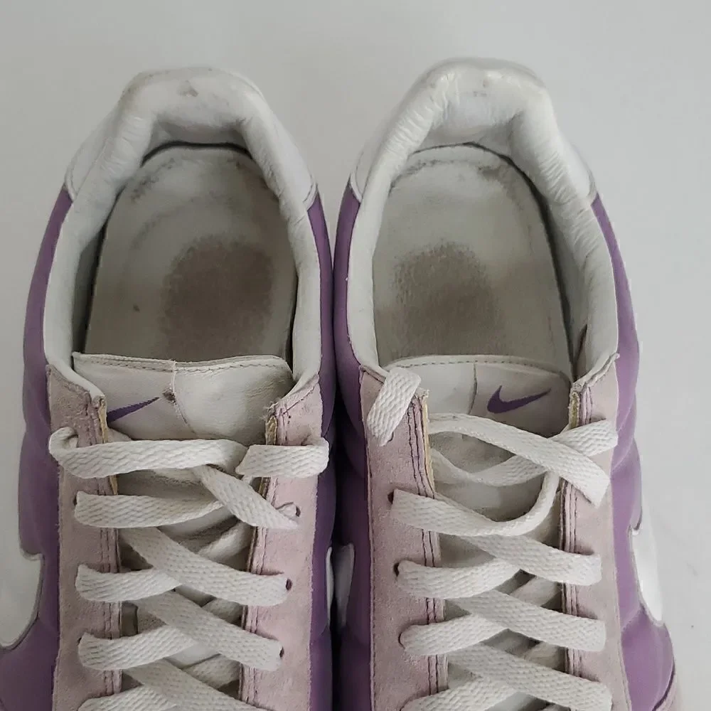 Nike Vintage Classic Sprint Sister Track Shoe Purple White Leather Size 10.5